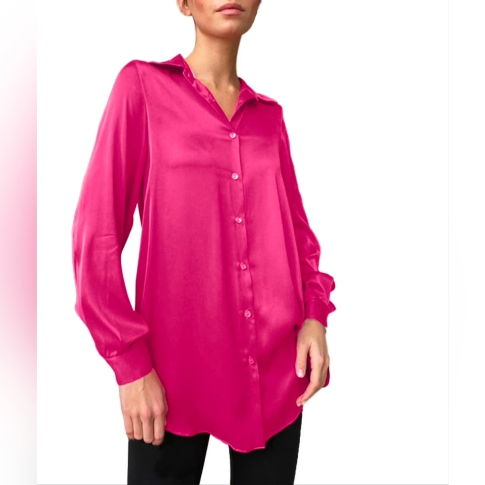 Daisy Elegant Pink Women's Button-Up Blouse